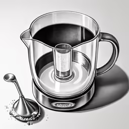 a drawing of an electric coffee maker
