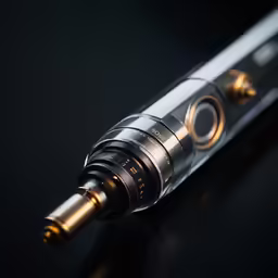 a metal device that has a microphone on it