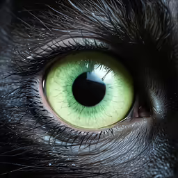 the eye of a cat showing only its iris