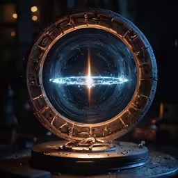 a close up of a circular object with various electrical features