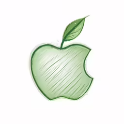 an apple green colored background with leaves
