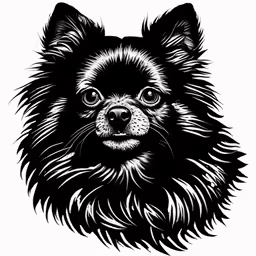 a black and white portrait of a dog
