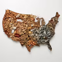 a piece of cloth in the shape of a usa