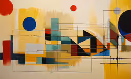 a painting that has been painted and shows some interesting art,an abstract painting with various colors and shapes