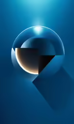 an abstract blue background with bright, orange accents