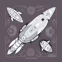 the space vehicle is flying with another model on it