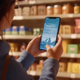 a woman is checking the order on her phone