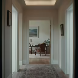 view of a door from an entry way into a room