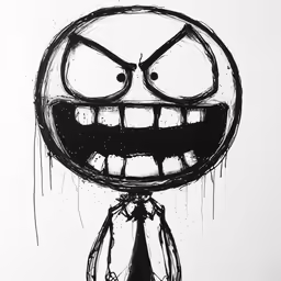 a drawing of a smiley face on paper