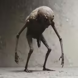 a creature with very sharp legs reaching down to touch the ground