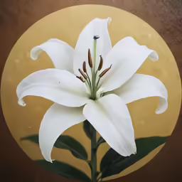 a white flower sitting on top of a table