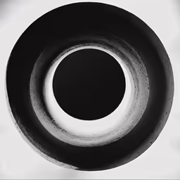 an image of black and white circular object