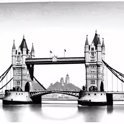 black and white photo of an old fashioned bridge