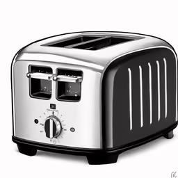 a black and white photo of a toaster