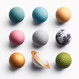 eight colorfully decorated easter eggs, one is in the middle