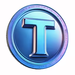 a blue tennessee university logo with a silver background