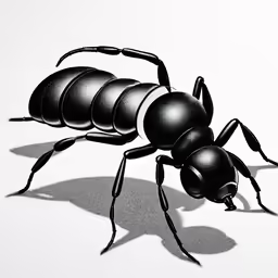 a black insect standing on its back legs