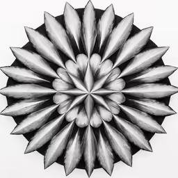 an abstract photograph of black and white flowers