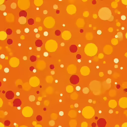 many circles are all over an orange background