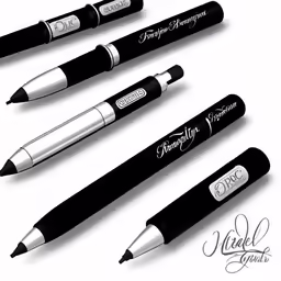 three pen, one with a pen top and one without