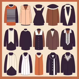 a book cover with a poster showing a variety of different jackets and shirts,a book titled the men