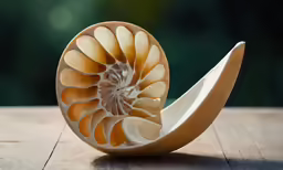 an intricate flower shaped object on a wooden table