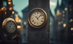 a clock is standing on top of a tower
