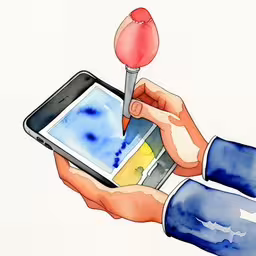 a hand is holding a phone with a device in it,a person