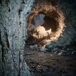 an image of a tunnel in the woods