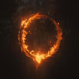 an aerial view of a ring of fire