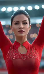 this is an image of a female professional figure skater