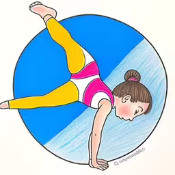 there is a drawing of a woman diving,a young woman is floating on the ocean