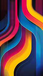 a multicolored background with various curves,a bunch of different colored lines on top of each other