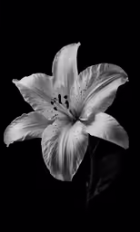 a single flower with water droplets on it