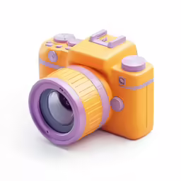 a camera that is on display against a white background