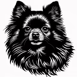 a dog with an artistically looking face
