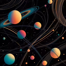 the planets that are flying around