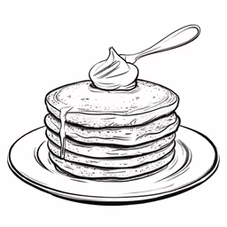 pancakes are on a plate with butter on top