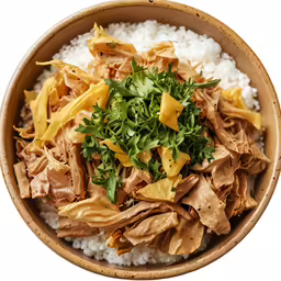 the food is mixed together in the bowl