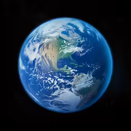 a close up view of the earth showing canada and the united states