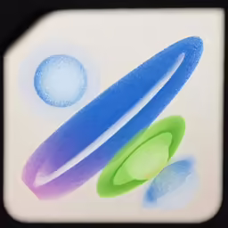 a picture of a painted surface with some different shapes