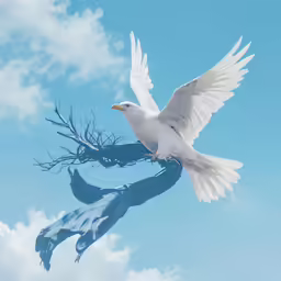a bird that is flying through the air