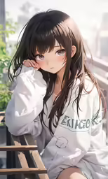 a young girl is posing for the camera