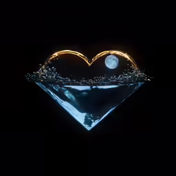 a diamond with the moon at top of it