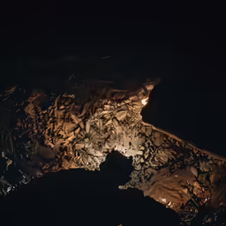 a picture taken from above of some rocks