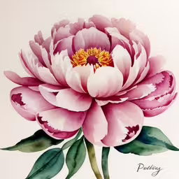 a painting of a pink flower that is on the wall,a picture of a watercolor flower painted with white