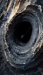 a very large piece of steel that is bent apart