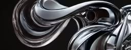 some shiny steel objects on a dark background