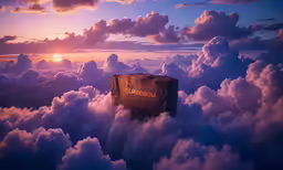 a view of a massive box on top of clouds