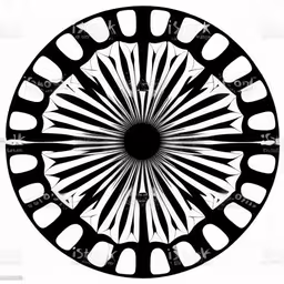 the black circular object is painted in a circle on white background